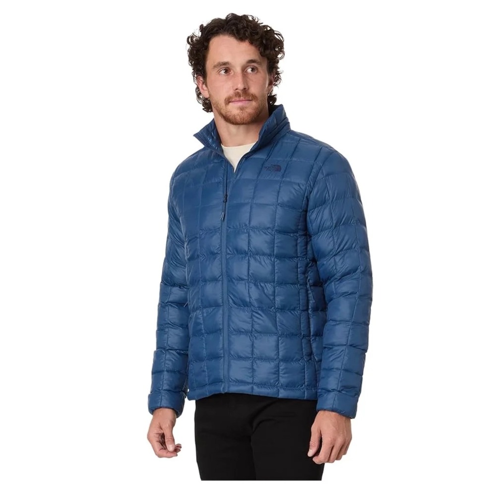 The North Face Mens‎ ThermoBall Eco Puffer Jacket Blue Full Zip Quilted Coat M